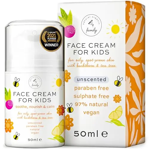Award-Winning Kids Face Cream with natural ingredients for sensitive skin