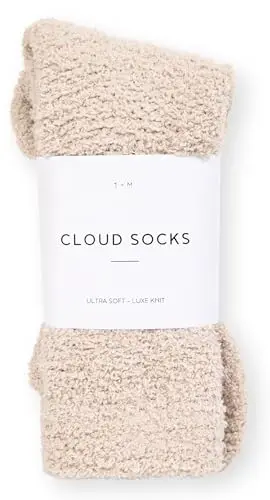 Soft fuzzy socks for comfort and sleep enhancement