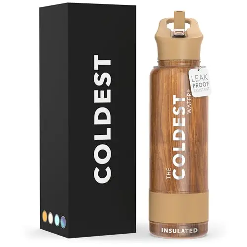 Coldest insulated water bottle with straw lid