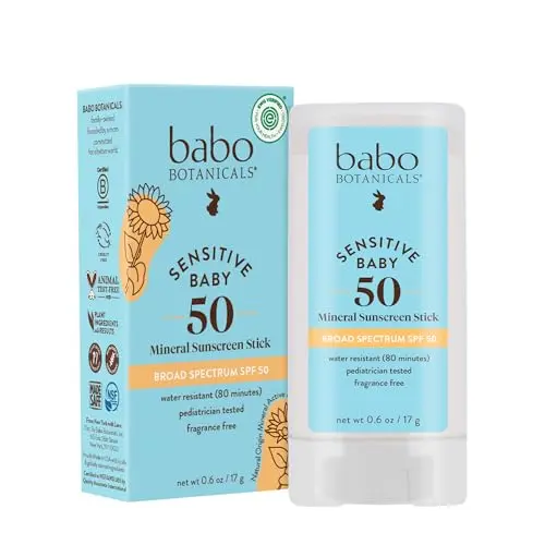 Babo Botanicals mineral sunscreen stick for babies