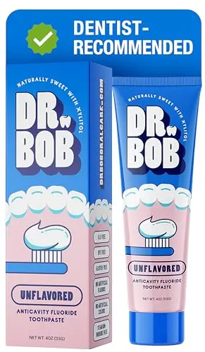 Dr. Bob Unflavored Toothpaste tube for kids