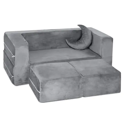 Milliard kids modular couch in grey with bonus pillow