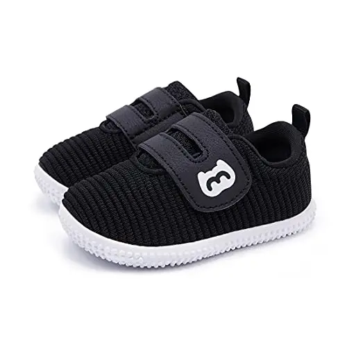 BMCiTYBM Baby Walking Shoes with non-slip sole and knit collar