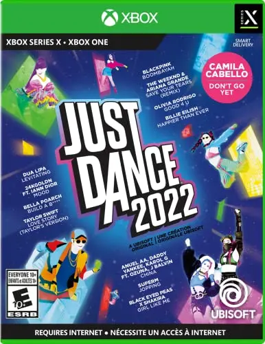 Just Dance 2022 Xbox game case showing diverse dancers