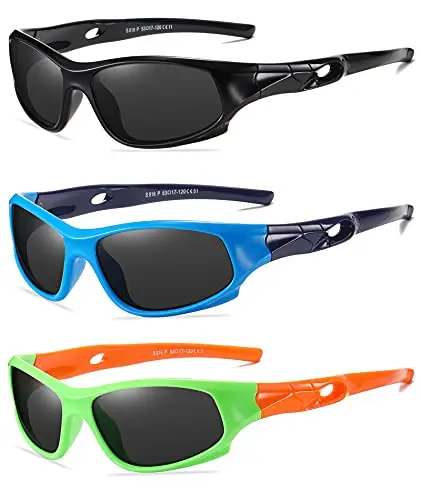 DYLB 3 pack kids polarized sunglasses in assorted colors