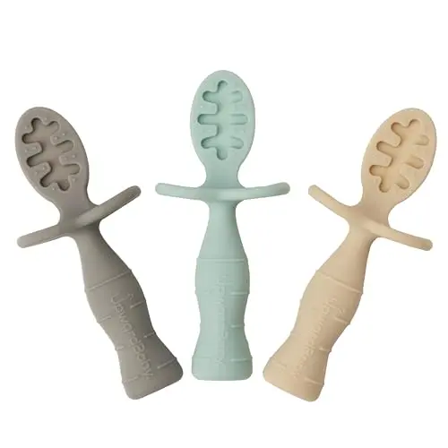 UpwardBaby silicone baby spoons with textured tips
