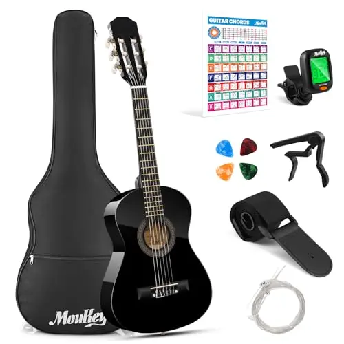 Moukey 30 inch acoustic guitar kit for kids with accessories