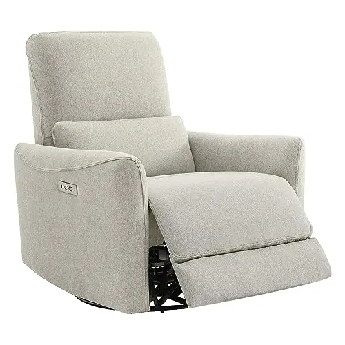 CHITA power recliner chair in dove grey fabric