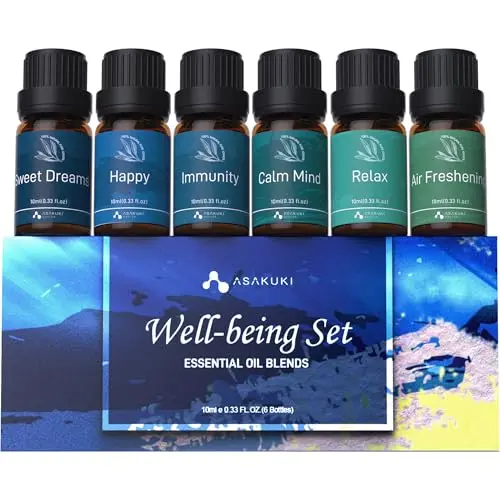 ASAKUKI Well-Being essential oil blends set