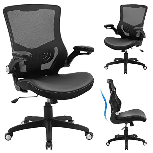 X XISHE ergonomic desk chair with flip-up arms and adjustable lumbar support