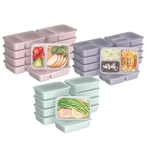 Bentgo floral pastels meal prep containers with mixed compartments