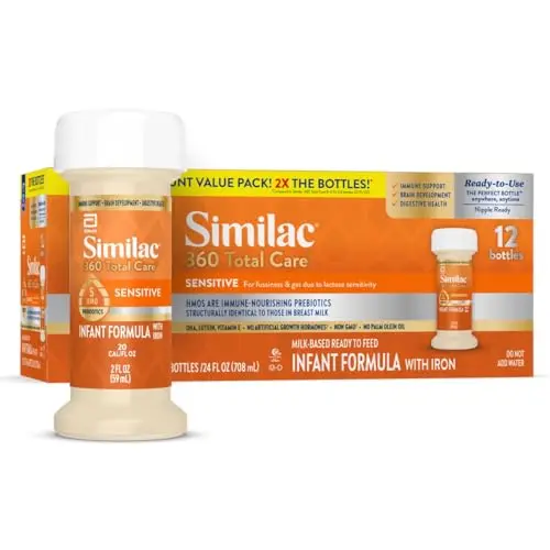 Similac 360 Total Care Sensitive ready-to-feed formula bottles