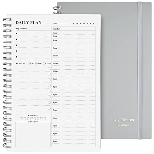 Asten daily planner with spiral binding and PVC cover