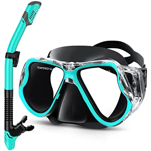 Greatever dry snorkel set for kids in black color