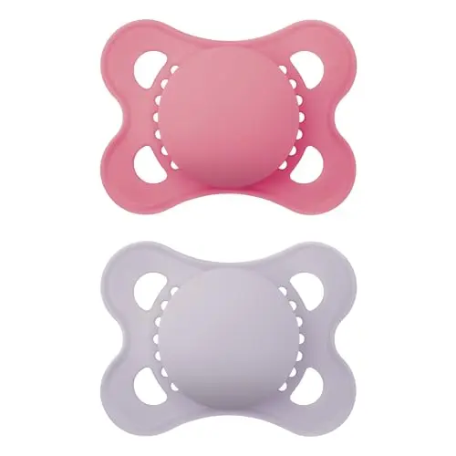 MAM Original Matte pacifier for girls 0-6 months with rose pink and fairy dust colors