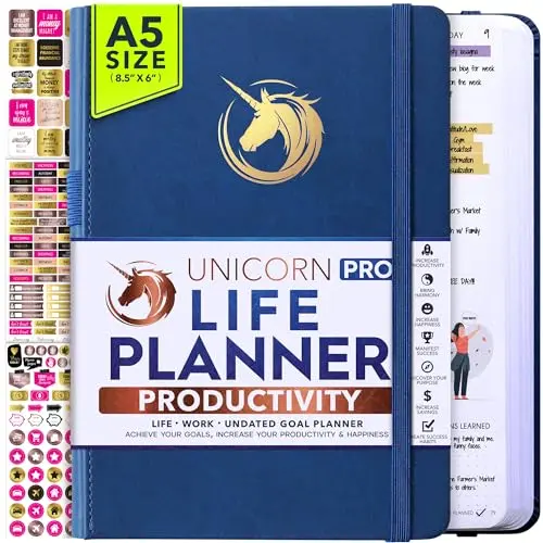 Freedom Mastery undated life planner in dark turquoise