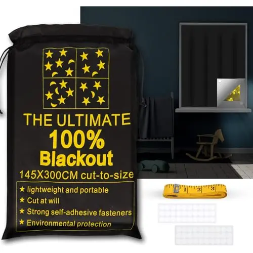 ULIGOOD portable blackout shade covering large window