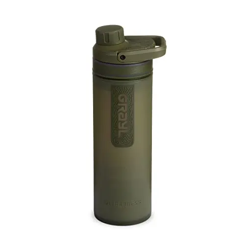 GRAYL UltraPress water purifier bottle in olive drab green