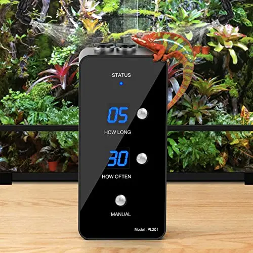 Moistenland reptile misting system with adjustable nozzles