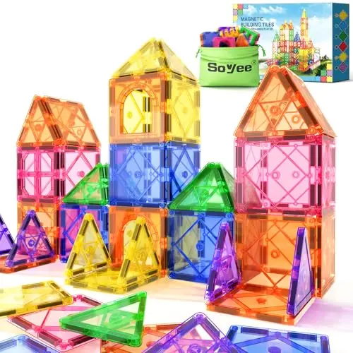 SOYEE magnetic tiles set for kids ages 3-12