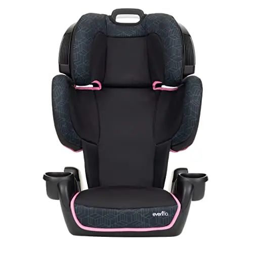 Evenflo GoTime LX high back booster car seat in Terrain Pink