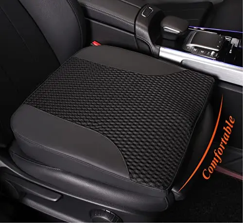 kingphenix black mesh car seat cushion with plaid pattern