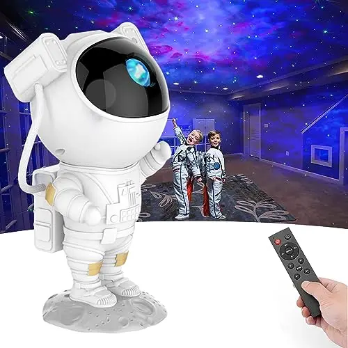 SFOUR astronaut galaxy projector with remote and timer
