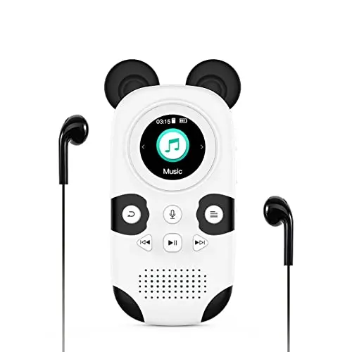 RUIZU panda-shaped MP3 player with colorful design for children