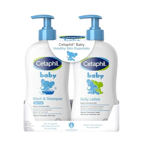 Cetaphil Baby Wash and Shampoo with Body Lotion for sensitive skin