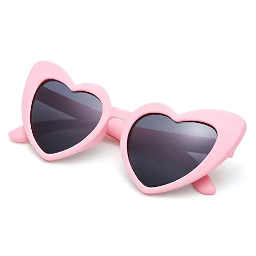 COASION heart-shaped kids sunglasses in pink