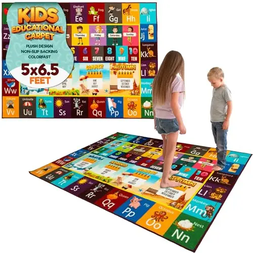 MOMOTOYS ABC alphabet educational rug for kids