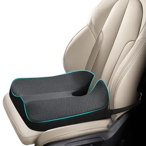 anzhixiu black car seat cushion with U-shaped design for tailbone relief