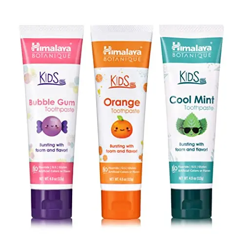Himalaya Botanique Kids Toothpaste variety pack with multiple flavors