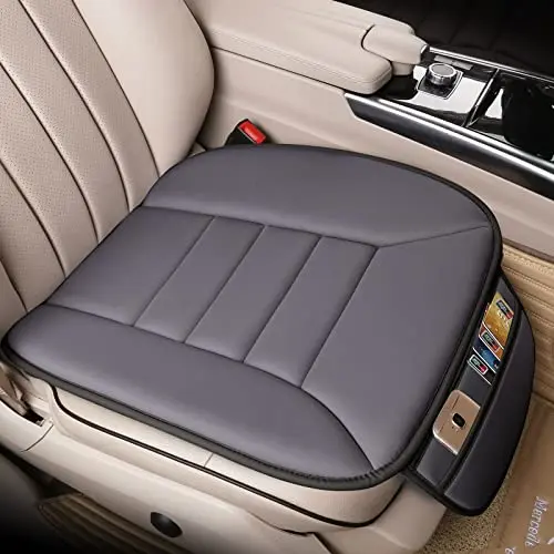Lofty Aim grey car seat cushion with integrated storage pouch