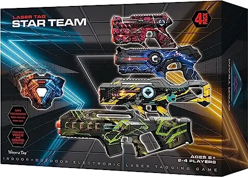 WINYEA laser tag set with guns and vests for four players