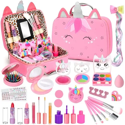 HEANING Kids Makeup Kit with realistic cosmetics