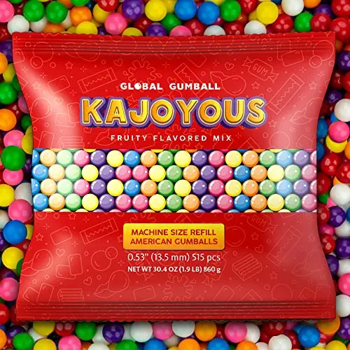 Global Gumball bulk assorted flavor gumballs for machines in a bag