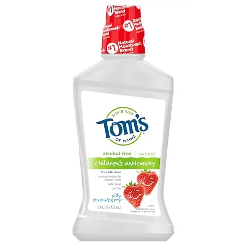 Tom's of Maine kids mouthwash with silly strawberry flavor