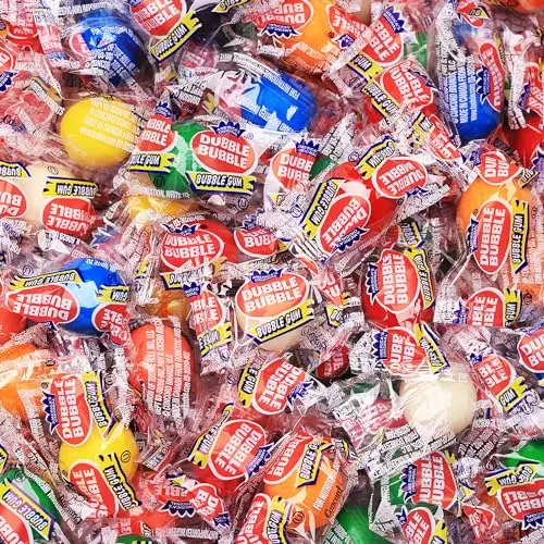 Global Gumball assorted flavor individually wrapped gumballs in a bag