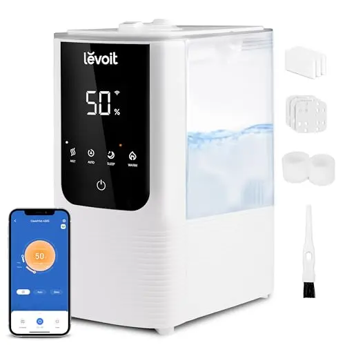 LEVOIT smart humidifier with digital display and warm/cool mist settings