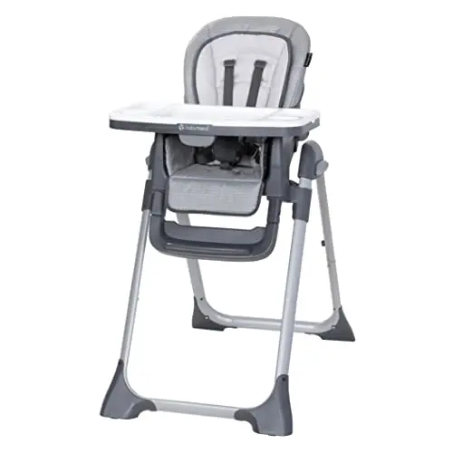 Baby Trend Sit Right 2.0 High Chair in Cozy Grey with animal print design