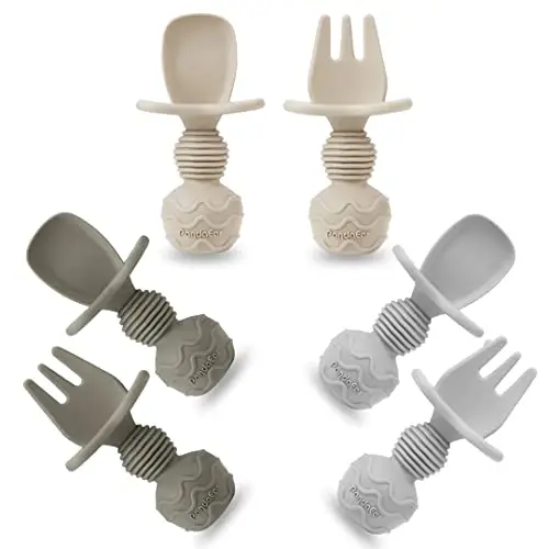 PandaEar silicone baby spoons and forks set