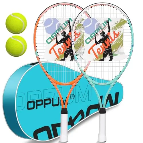 OPPUM junior tennis racket set with carrying case and balls