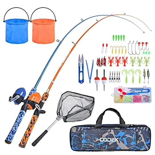 CODEK 2-set kids fishing poles with accessories