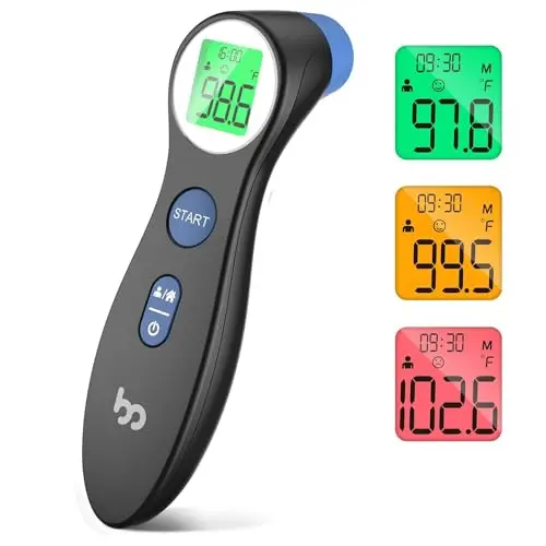 femometer non-contact forehead thermometer with fever alarm