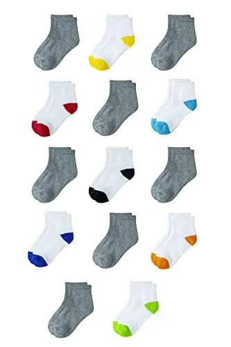 Amazon Essentials kids cotton ankle socks in multi-pack