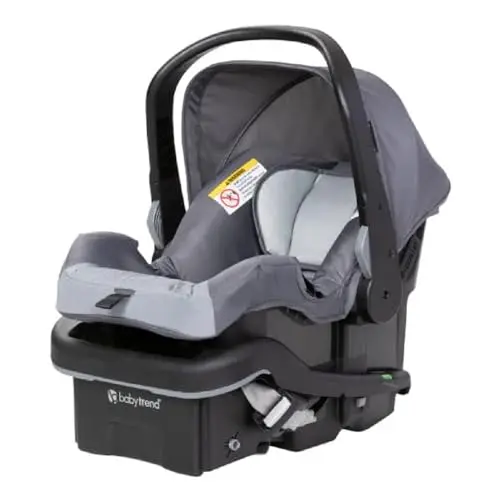 Baby Trend EZ-Lift PLUS infant car seat in ultra grey showing ergonomic handle