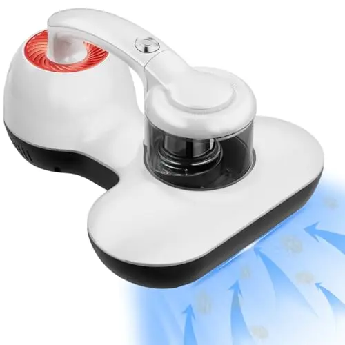 Hersven handheld UV bed vacuum cleaner in red with HEPA filter