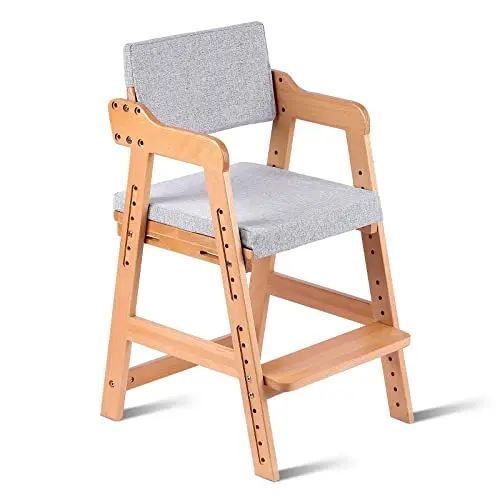 Ezebaby wooden high chair in natural color