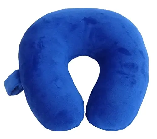Wolf Essentials kids travel neck pillow in blue
